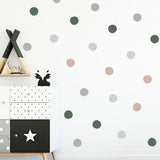 Popxstar 1PC Watercolor Mint Green Polka Dot Stickers Children Room Kindergarten Decorate Gift Wall Stickers Room Decor Aesthetic Sticker