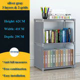 Popxstar Simple Bookshelf Multi-layer Bookshelf Storage Racks Bedroom Book Shelf Organizer Easy Assembly Bookcase Stackable Book Shelves