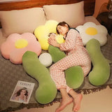 Popxstar Long Sunflower Plush Body Pillow Cute Large Flower Stuffed Cushion Sofa Decorative Stuffed Body PillowBed Sleeping Back Cushion