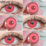 1 Pair Anime Pink Lenses for Eyes Cosplay Lenses for Halloween Nezuko Colorcon y2k Eye Contacts
