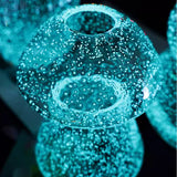 Romantic Luminous glass vase transparent mushroom calabash wave hydroponics dried flowers living room home decoration ornament