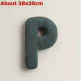 Popxstar  Ins 26 English Letters Plush Throw Pillow Soft Stuffed Kids Toys Dolls Sofa Cushion Room Decor Shooting Props for Children Gifts