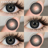 1 Pair Natural Gray Lenses Color Contact Lenses Doll Black Big Eye Contacts Makeup Cosmetics Yearly Use Blue Color Lens