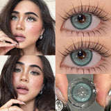 2pcs New Natural Contact Lenses Grey Colored Lenses with Degree Beauty Pupils Korean Lenses Cosmetics Fast Shipping