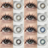 Popxstar  2Pcs New Color Colored Contact Soft Circular Lenses Beauty Pupil Brown Series Eyes Makeup Blue High Quality Softlens