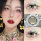 Popxstar 1Pair Colored Contact Lenses Cosplay Red Blue Purple Green Brown Grey Anime Lenses Halloween Beauty Cosmetic for Eye