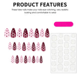 Popxstar  Red/Pink Almond Fake Nails 24Pcs Full Cover Acrylic Press On Nails with Polka Dot Designers Cool Girls Charm Manicure Nails Art