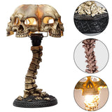 New Halloween Skull Table Lamp Resin Desktop Decoration Creative Night Light Ornament Luminous Skull Lamp Decoration Office