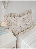 1 Piece Brief Pillowcase Ruffle Design Pillow Cover Floral Printed Princess Pillow Case