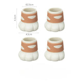 Popxstar  Cat Paw-Shaped Silicone Chair Leg Pads Anti-Slip Noise-Reducing Floor Protective Covers for Furniture Legs Noise-Reducing