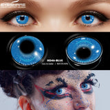 Popxstar  1 Pair yellow cosplay color contact lenses for eyes crazy Halloween cat Eye makeup Role playing Eye cosmetics red lens
