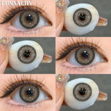 Popxstar  1 Pair Colorcon Eye Contact Lenses Natural Brown Gray Pupils for Eyes Cosmetics Yearly Blue Color Lens Green Softlens