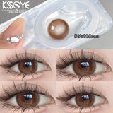 Popxstar 1Pair Brown Colour Contacts Lenses Circular Myopia Degree -0.00to-8.00 Natural Lenses Beauty Pupil
