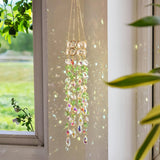 Popxstar  Hanging window sill garden crystal sun catcher, gold-plated design, suitable for indoor and outdoor decoration as well as party