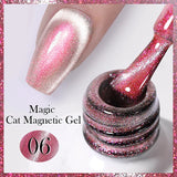 Popxstar 10ml Rainbow Purple Water Light Cat Magnetic Gel Nail Polish Shining Sliver-light Holographics Semi Permanent UV Gel