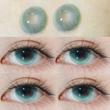 Popxstar  2pcs Color Contact Lenses Pupil Blue Nature High Quality Myopic  Lens Green  Eyes Beauty Makeup Lens Yearly Free Delivery