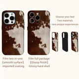 Brownish White Mottled Texture Phone Case For IPhone 16 15 14 13 12 11 X XS XR XSMAX 7 8 Pro Max Plus Double-layer Back Cover