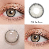 Popxstar 1 Pair 14mm Colored Contact Lenses For Eyes Fashion Natural Brown Lenses Small Beautiful Pupil with Myopia Degree Yearly Use
