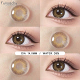 Popxstar  1Pair Natural Brown Gray Contact Lenses for Eyes Fashion Korean Eye Makeup Contacts Beautiful Pupil Yearly Cosmetics