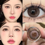 Popxstar   1 Pair Nature Color Eyes Contacts Lenses Myopic Prescription -0.00 to -8.00 Pupils Brown High Quality  Lens Fast Shipping