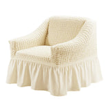 Single Seater Sofa Seater Seersucker Slipcover with Skirt Universal Stretch Sofa Couch Slipcover Easy Fitted Furniture Protector