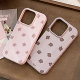 Cute Flowers Lovely Floral Matte Case for IPhone 13 14 16 15 Pro Max Shockproof Protective Cover for Iphone 17 Pro Max Case