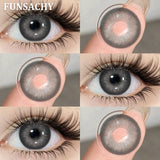 1 Pair Natural Gray Lenses Color Contact Lenses Doll Black Big Eye Contacts Makeup Cosmetics Yearly Use Blue Color Lens