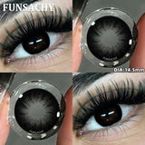 1 Pair Yearly New Korean Natural Lenses Color Contact Lenses Eyes Black Beautiful Pupil Brown Eye Contacts Cosmetic Len