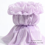 popxstar Sweets Princess Skirt Elastic Floral Yarn Pearl Silk Flower Wrapping Paper Materials Packaging Film For Flower Shop Bouquet