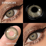 Popxstar   2pcs Hot Selling Colored Contact Lenses for Eyes Beauty Pupils Natural Brown Gray Lens Women Men Cosmetics  Yearly Use