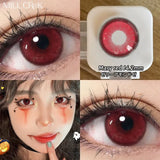 Colored Lenses For Eyes with Diopter Myopia Eyes Contacts Lens Beauty Pupil 1 Pair Natural Cosmetics Yearly New Free Shipping
