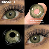 Popxstar  1pair New Blue Lenses Colored Green Contact Lenses for Eyes Brown Eyes Soft Contacts Lens Yearly Gray Lens Green Pupils