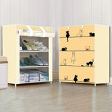 Popxstar Shoe Cabinet Dustproof Fabric Organizer Simple Storage Multilayer Shoe Rack Nonwovens Household Economic Type Shoe Rack Cabinet