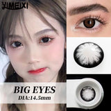Popxstar Myopia Colored Lenses with Diopter High Quality Soft Blue Lens Grey Lens Eyes Make up Beauty Pupil Contact Lenses 1 Pair