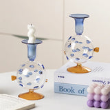 1pc Creative and Cute Pufferfish Shaped Candlestick Sample Room Decoration for Homestays and Home Furnishings