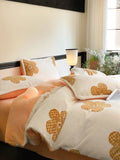Latest Printing Silk Velvet Winter 4pcs Bedding Sets Luxurious Design Warm Quilt Cover Bedspread Pillowcases for Bedroom