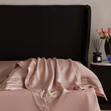 Popxstar  4Pcs Natural Lyocell Eucalyptus Fiber Soft Silky Bedding Set Luxury Embroidery Duvet Cover Bed Sheet/Fitted Sheet Pillowcases