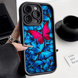 Popxstar INS Retro Butterfly Silicone Phone Case For Samsung A54 5g Case A52 A55 A32 A24 A34 A53 A23 A15 S24 S25 S23 Ultra S21 FE Cover
