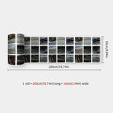 Popxstar  41 Styles Baseboard Stickers Waterproof Peel & Stick Waistline Wall Sticker Floor Border Sticker For Kitchen Bathroom 10x200cm