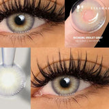 Popxstar Natural Eye Color Lens 1 Pair Colored Contact Lenses for Eyes Blue Lens Purple Gray Eye Lenses Green Lenses Color Lens