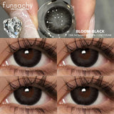 Popxstar  1pair Bloom Black Contact Lenses for Eyes Natural Cosmetic Brown Gray Pupil Eye Lens Color Lens Fashion Beauty Yearly