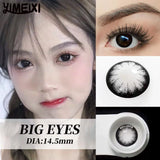Popxstar Myopia Colored Lenses with Diopter High Quality Soft Blue Lens Grey Lens Eyes Make up Beauty Pupil Contact Lenses 1 Pair