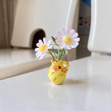 Popxstar Mini Ceramic Vase Design Magnet,set Refrigerator Magnet, DIY Fridge Magnet for Flower,Refrigerator Decorations
