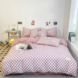 Popxstar Black and White Plaid Duvet Cover Set Full, Geometric Grid Bedding Set Soft Lattice Checkerd Comforter Cover with 2 Pillowcases