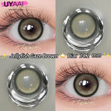 Popxstar  1 Pair Yearly Beauty Fashion Lenses Colored Contact Lenses for Eyes Blue Eyes Lenses Natural  Gray Lens Brown Lens