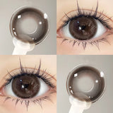 Popxstar 2pcs/Pair Graduation Color Contact Lenses Myopia Green Purple brown Yearly Colored Lens Natural Dioptric Eye with shimmer