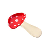 Ceramic Mushroom Spoon Rest Heat Resistant High Temperature Resistant Snack Dessert Plate Exquisite Cute Mushroom Shaped