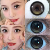 Popxstar  -Pink Contact Lenses Myopia Color Contact Lenses for Eye with Diopters Natural Grey Brown Eye Color Lenses Blue Lens 2PCS