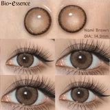 Popxstar 1 Pair Natural Brown Lenses Colored Contact Lenses Brown Lenses Natural Eye Lenses with High Quality Natural Lens