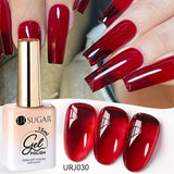 popxstar UR SUGAR 15ml Jelly Milky White Translucent Color Gel Polish Semi Permanent UV Gel Nail Art Soak Off Gel Varnish Latest Fashion